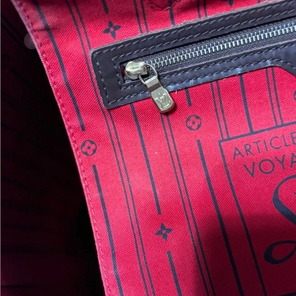 Louis Vuitton Red and Brown Tote Bag - Picture 5 of 14